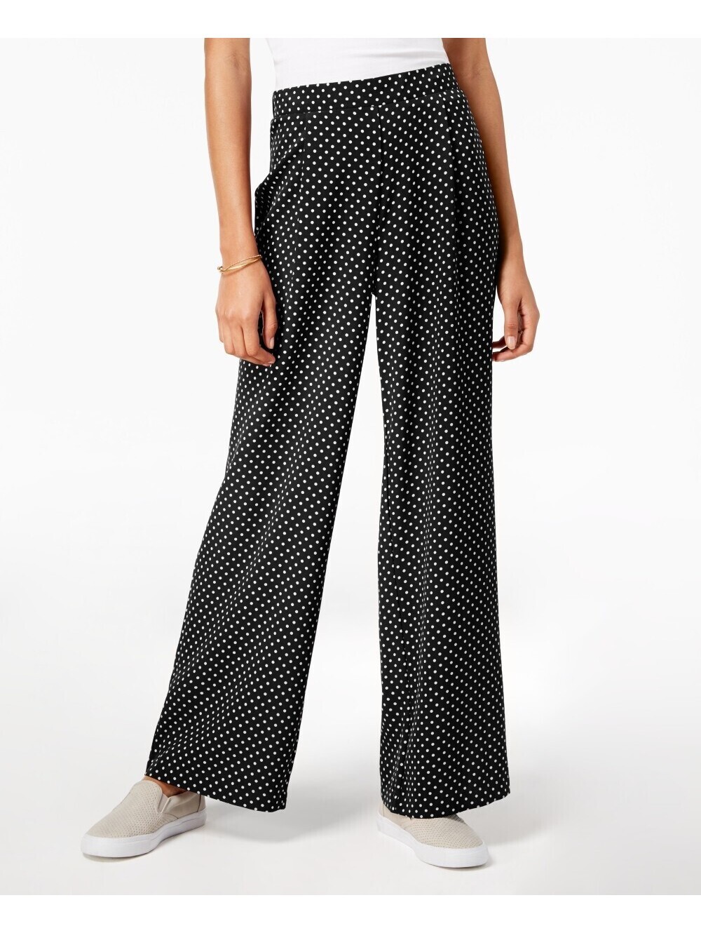 Ultra Flirt Womens Ikeddi Polka-Dot Wide-Leg Pants Size XL - Picture 2 of 2